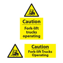 Caution Forl-Lift Trucks Sign Caution Forl-Lift Trucks Sign