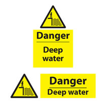 Danger Deep Water Sign Danger Deep Water Sign