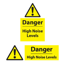 Danger High Noise Levels Sign Danger High Noise Levels Sign