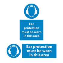 Ear Protection must be Worn in this Area Sign Ear Protection must be Worn in this Area Sign
