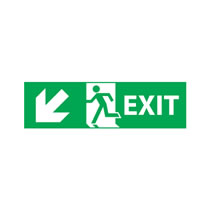 Exit Sign Direction Arrow Down Left Exit Sign Direction Arrow Down Left