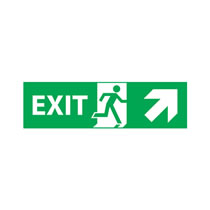 Exit Sign Right Up Diagonal Arrow Exit Sign Right Up Diagonal Arrow