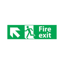 Fire Exit Sign Left Up Direction Arrow Fire Exit Sign Left Up Direction Arrow