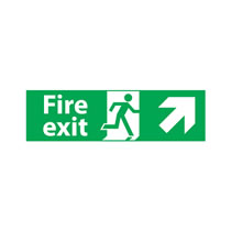 Fire Exit Sign Right Up Direction Arrow Fire Exit Sign Right Up Direction Arrow