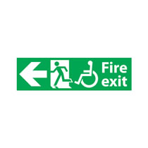 Fire Exit Sign Left Arrow Disabled Fire Exit Sign Left Arrow Disabled