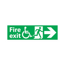 Fire Exit Sign Right Arrow Disabled Fire Exit Sign Right Arrow Disabled