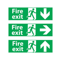 Fire Exit Signs with Directional Arrow Fire Exit Signs with Directional Arrow