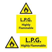 L.P.G Highly Flammable Sign L.P.G Highly Flammable Sign