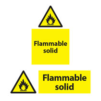 Flammable Solid Sign Flammable Solid Sign