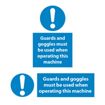 Guards & Goggles Must be Used Signs Guards & Goggles Must be Used Signs