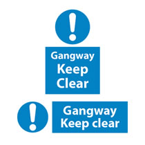 Gangway Keep Clear Sign Gangway Keep Clear Sign