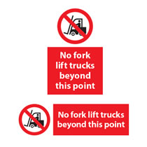 No Fork Lift Trucks Beyond This Point Sign No Fork Lift Trucks Beyond This Point Sign