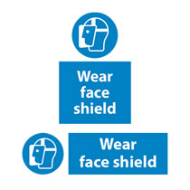 Wear Face Shield Signs Wear Face Shield Signs