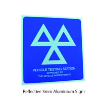 3mm Reflective Aluminium MOT Sign 3mm Reflective Aluminium MOT Sign