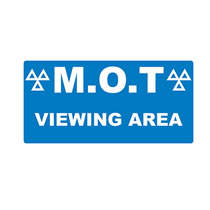 MOT Viewing Area Signs MOT Viewing Area Signs