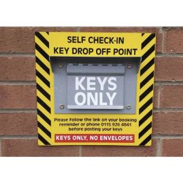 Customer Key Drop Box Wall Sign