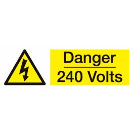 Danger 240 Volts Sign 600x200mm Vinyl