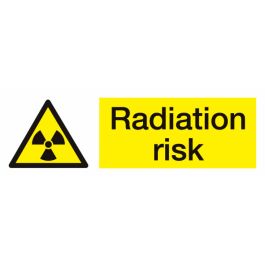 Radiation Risk Sign 600x200mm Plastic