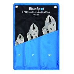 Blue Spot Tools 3 PCE Straight Jaw Locking Pliers In Wallet (5", 7", 10")