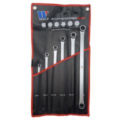 Welzh Werkzeug 6 Piece Aviation Spanner Set Multispline Profile Long Length