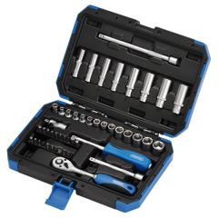Metric Socket Set 1/4" Square Drive 47 Pc