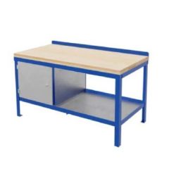 1800mm x 600mm x 840mm wood top HD workbench with cupboard, bottom shelf