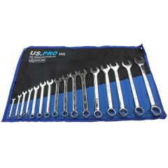 16 Piece Combination Spanner Set Imperial 1/4" - 1 1/4"