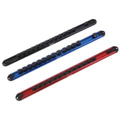 Welzh Werkzeug Aluminium Magnetic Socket Rails 3-Piece Set 1/2'' 3/8'' 1/4''