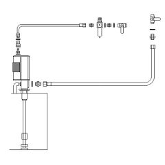5:1 Tank mounted pump kit c/w 22850 pump air treatment accessories hoses etc.