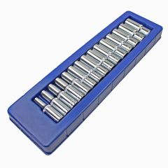 15 Piece 1/2" Drive Deep Sockets 10mm - 24mm