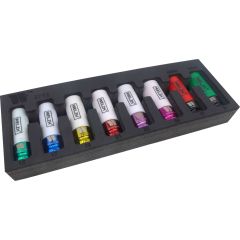 Welzh Werkzeug 8 Piece Protective Alloy Wheel Socket Assortment