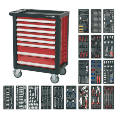 Premier™ Rollcab 8 Drawer with 707pc Tool Kit