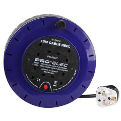 4 Gang Mains Extension Cassette Reel 13 Amp 10 Meter