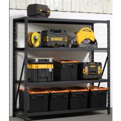 Black Racking Unit With 4 Shelves