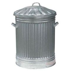 90 Litre Metal Dustbin Galvanized