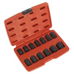 Impact Socket Set 13pc 1/2"Sq Drive 12pt