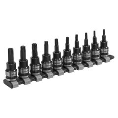 TRX-Star Socket Bit Set 10pc 3/8 Square Drive Black
