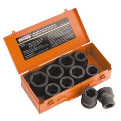 Impact Socket Set 10pc 1”Sq Drive Metric