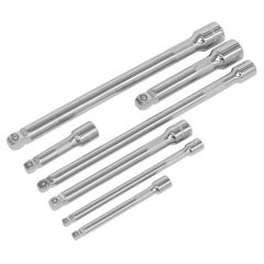 7pc Wobble Rigid Extention Bar Set 1/4" 3/8" 1/2"Sq Drive