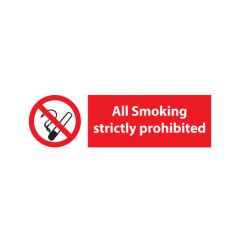Smoking Prohibited - 300x100mm S/A Vinyl
