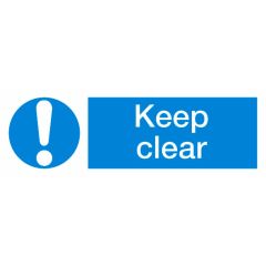 Keep Clear Sign 300x100mm Plastic