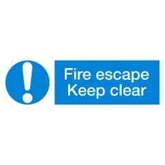 Keep Clear Sign 600x200mm Plastic