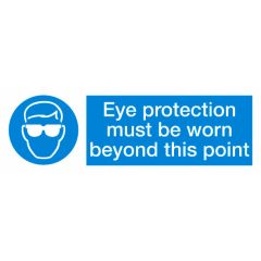 Eye Protection Sign 300x100mm Plastic