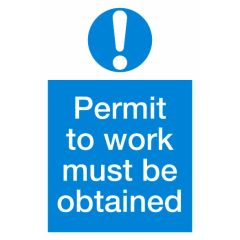 Permit Sign 200x300mm Vinyl