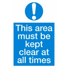 Keep Clear Sign 300x200mm Plastic