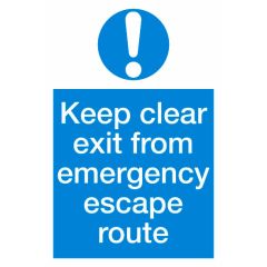 Keep clear Sign 300x200mm Plastic