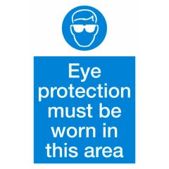 Eye Protection Sign 200x300mm Vinyl