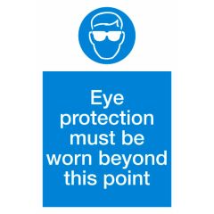 Eye Protection Sign 600x400mm Vinyl