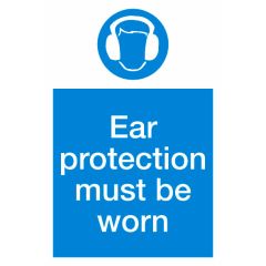 Ear Protection Sign 200x300mm Vinyl