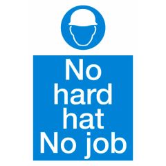 Hard hat Sign 300x200mm Plastic